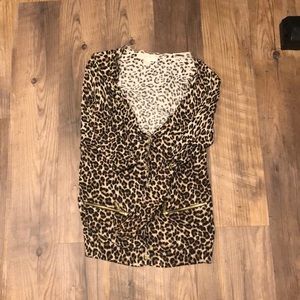 Michael kors leopard cardigan